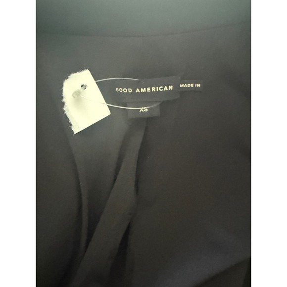 Good American Scuba Knit Double Breasted Longline Blazer Jacket Black XS - Picture 8 of 10